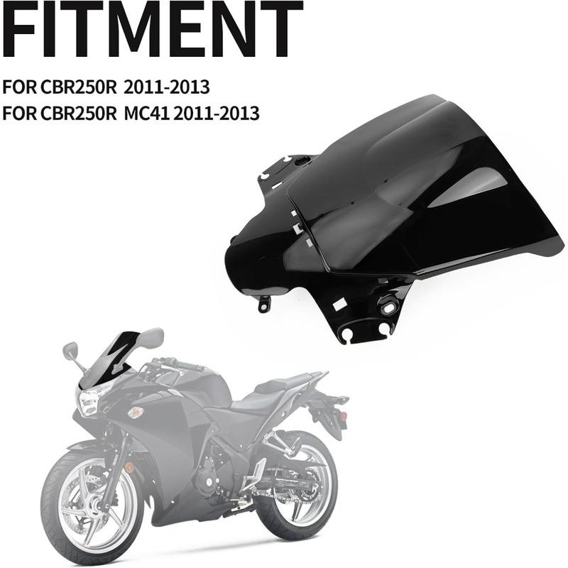 Motorcycle ABS plastic Windshield WindScreen Screen Protector Double Bubble for Honda CBR250R MC41 CBR 250 R 2010 2011 2012 2013