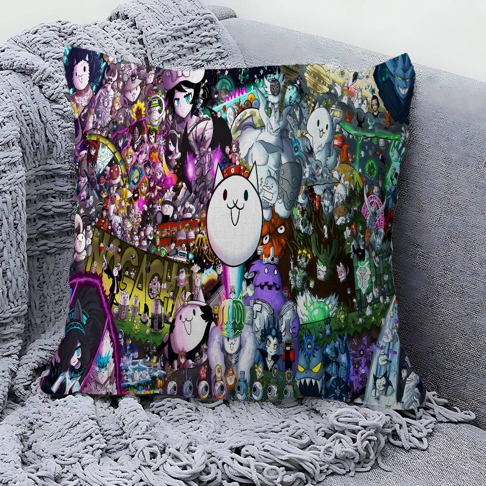 

Battle Cats Anime Lucky Dragon pillow cover sofa cushion cover home room decoration children gift 30x30 cm