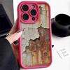 Retro Rusty Iron Phone Case For Samsung S24 S23 S22 Ultra Plus S21 A55 A54 A53 A52 A25 A15 A14 5G Soft Anti Drop Cover
