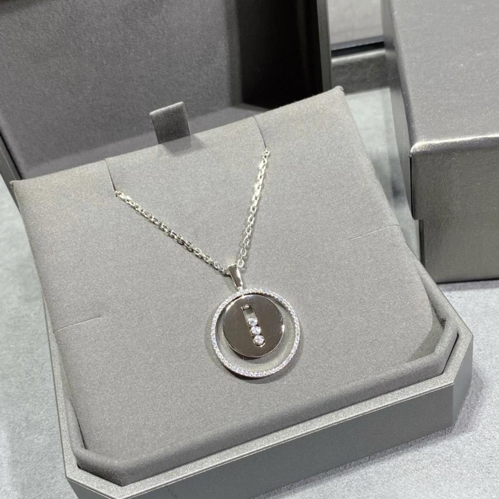 2024 New Vintage Move Diamond Necklace For Women Luxury Jewelry Designer Pendant Pure 925 Sterling Silver Long Chain Necklaces