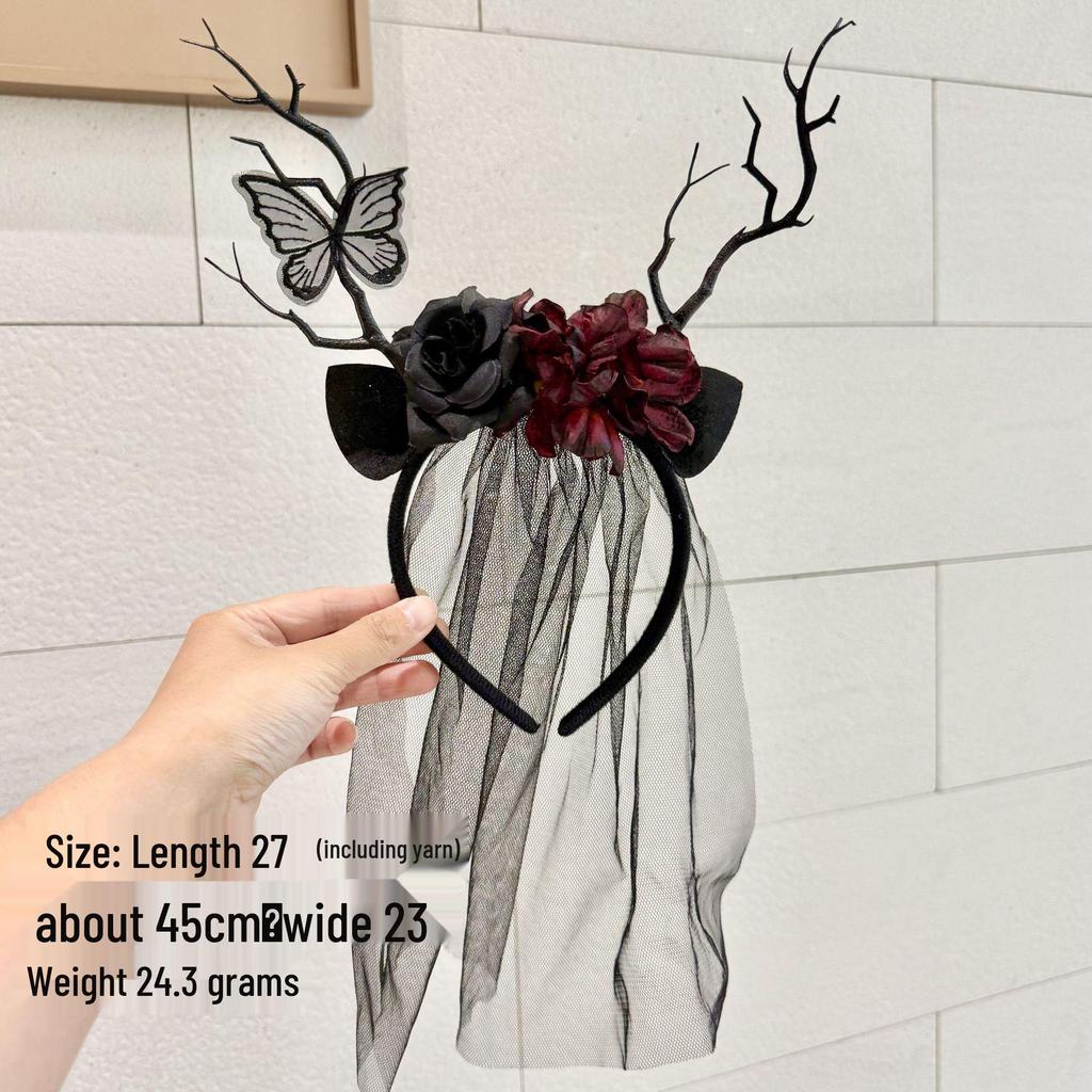 2025 Halloweenská čelenka Vlasové doplňky: Slavnostní rekvizity pro Dušičky a párty setkání