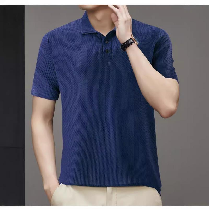 Men's Summer Button-down Short-sleeved Polo Shirt