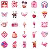 50 Sweet Valentine's Day Theme Pp Waterproof Decorative Stickers Cute Love Rabbit Chocolate Not Repeat Stickers