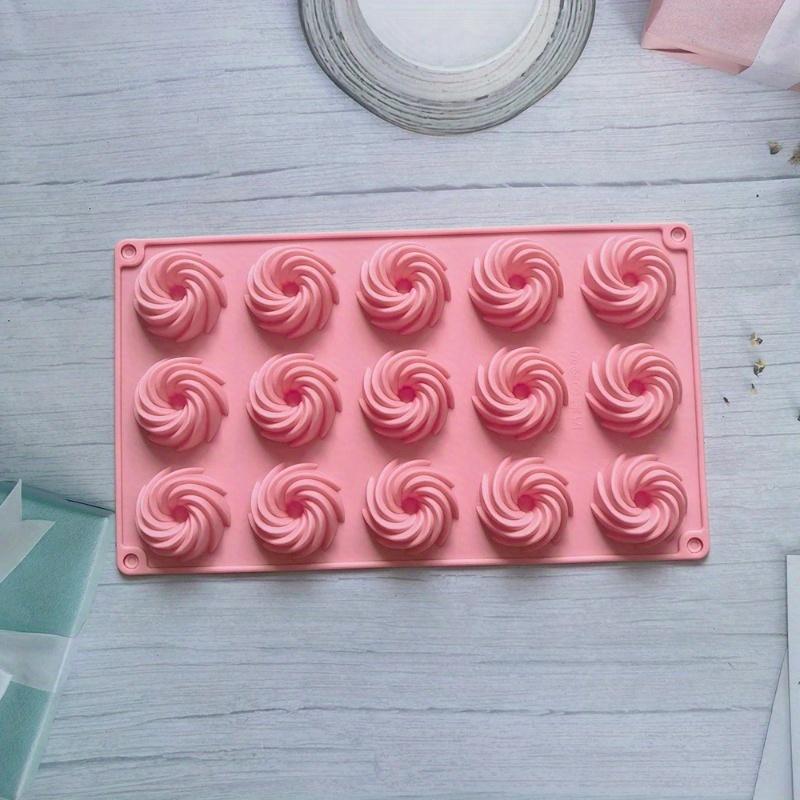 1pc 15 Holes Spiral Shape Silicone Cake Mold Mousse Dessert Baking Chocolate Donuts Bakeware Pastry Mould