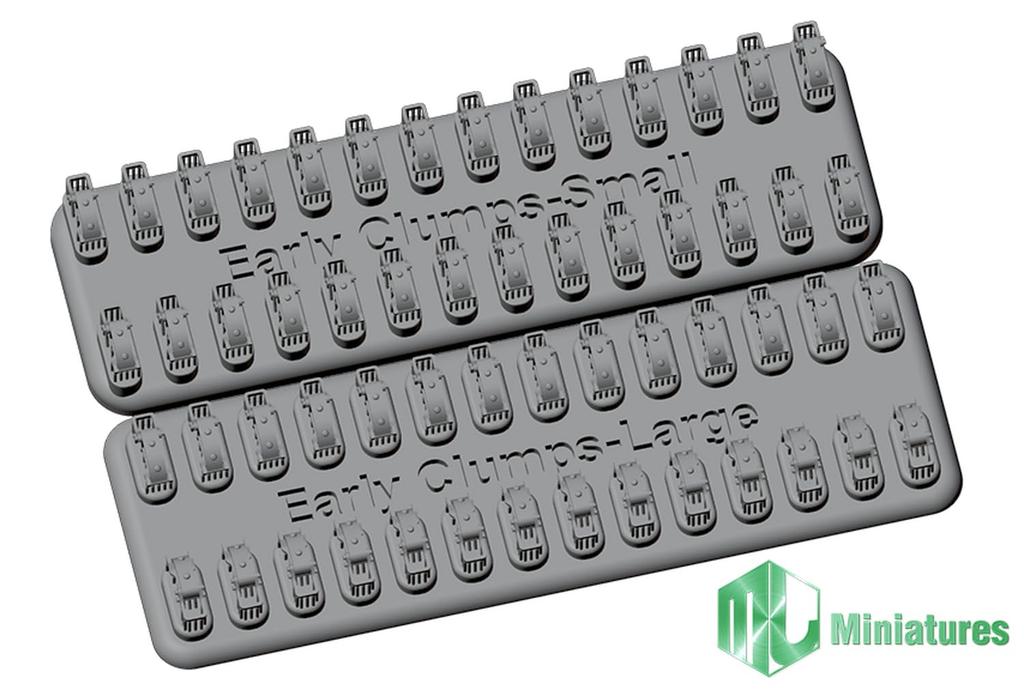 MJ Miniatures Maßstab Deutsches Klemmen-Set Plastikmodellbausatzteile 1/35 (Frühes Modell) - Einwegartikel (MJEZ35036)