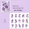 Yuezhen Rainbow Rose Large Journal Waterproof Vintage Floral PET Sticker Pack