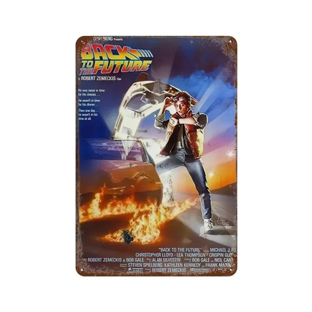 Zurück in die Zukunft Alte Filme Retro Metallschilder Posterwände Bars Clubs Männerhöhlen Garagen Cafés Kunst Wanddekorationen