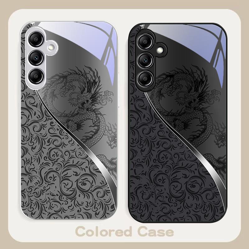 Dragon Totem Rose Purple For Samsung A20 30 22 23 24 25 26 31 32 A33 34 35 42 50 51 52 53 54 55 56 70 71 72 73 glass phone case