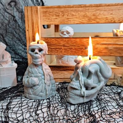 Stampo per Candela a Tema Halloween Stampo in Silicone per Artigianato Unico Fatto a Mano Resina Epossidica Decorazione Matrimonio Stampo per Realizzazione