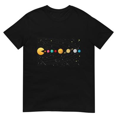 Lustiges Sonnensystem - Astronauten Weltraum Videospiele T-Shirt