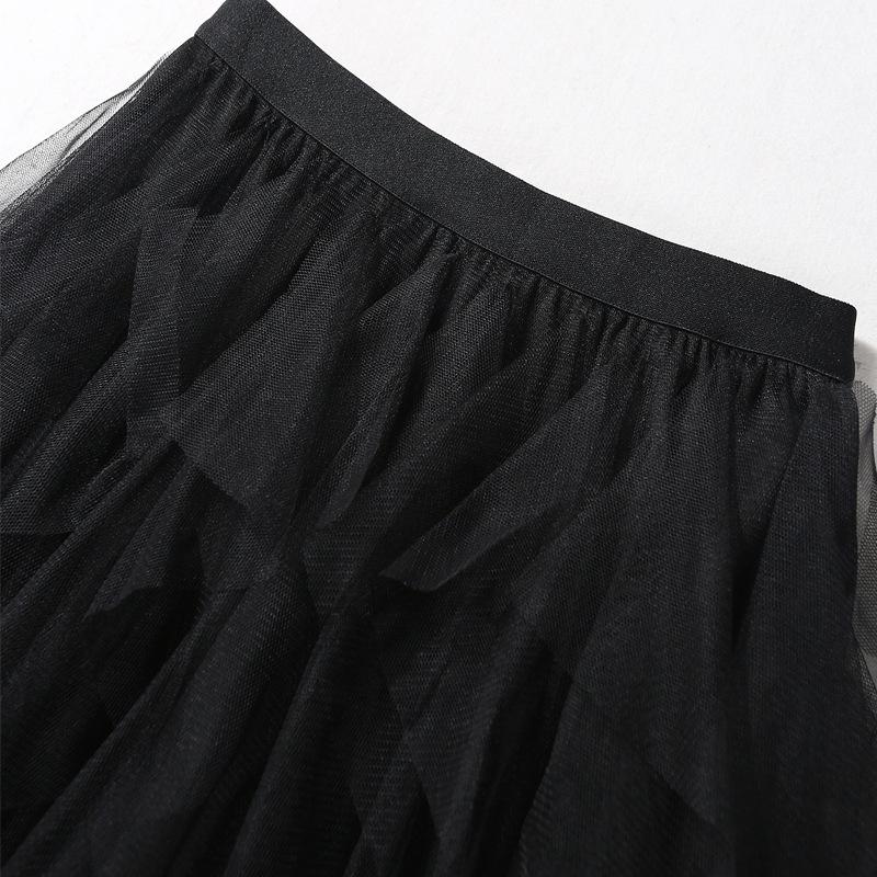 Women's Irregular Mesh Skirt - Multi-Layered Puffy Long Cake Skirt for Spring/Summer 2023: Super Fairy Style Dress