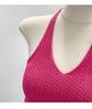 Pure Desire V-Neck Halter Knit Camisole - Slim Fit Open Back Summer Top for Women