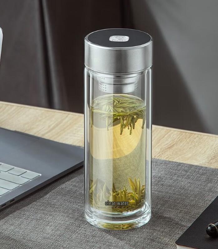 Double-Layer Borosilicate Glass Tea Bottle