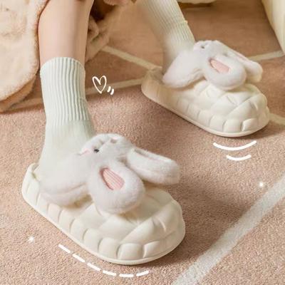 Fashion Slippers Cotton Slippers for Women In Autumn and Winter 2024 New Indoor Home Waterproof Bag with Warm and Cute Removable Shoes