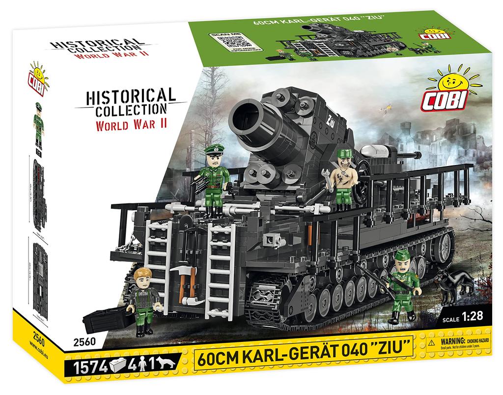 Cobi Historisk Samling #2560 60cm Karl Selvdrevet Mørtel (tysk hær) 128 Skala