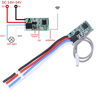 433Mhz 1CH RF Relay Receiver Wireless Remote Control Light Switch Micro Module