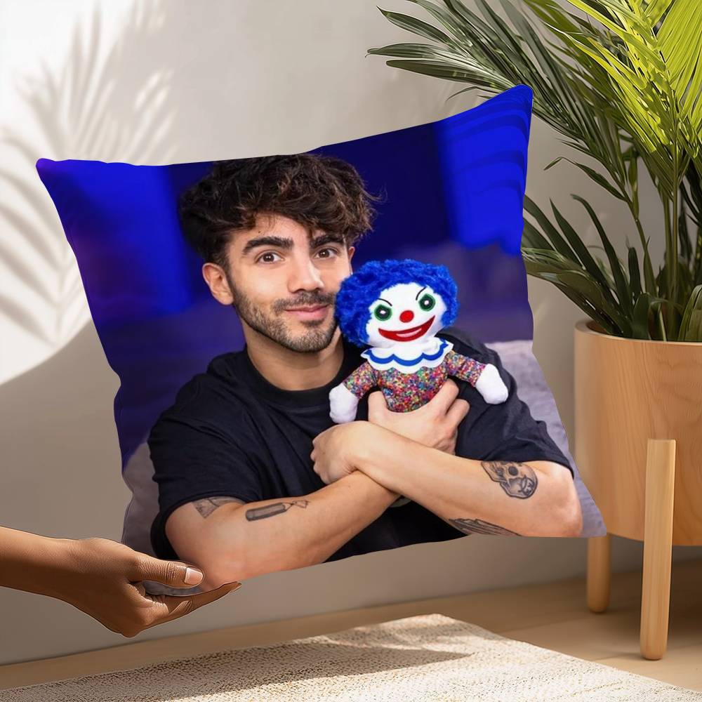 

Internet Celebrity Fede V-Vigevani Pillow Case Plush Fabric Soft Pillowcase Double Sided Print Cushion Cover Household Gifts 12x12Inch