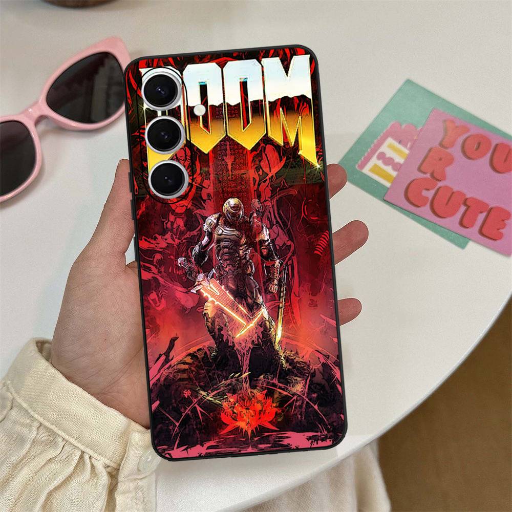 Game D-DoomS E-Eternal Phone Case For Samsung S 24 fe 25 Ultra plus 20 lite 21 30 22 23 24 22 Ultra 5G Fundas Samsung S24fe