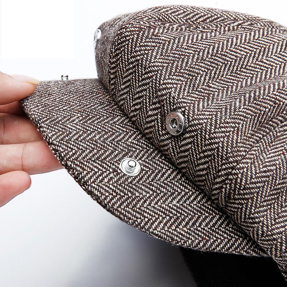 Blaue Fischgrät-Bakerboy-Kappe – Peaky Blinders Stil, In 2 Größen Für Erwachsene
