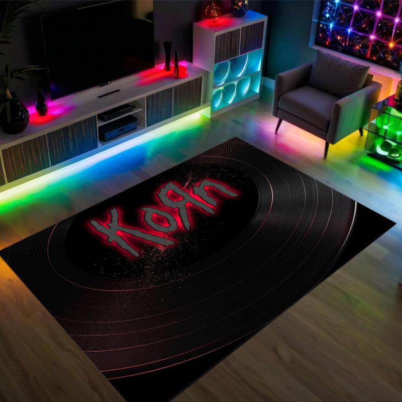 Korn Design Crystal Velvet Carpet Cozy Non?Slip Printed Rug For Bedroom Living Room Entrance
