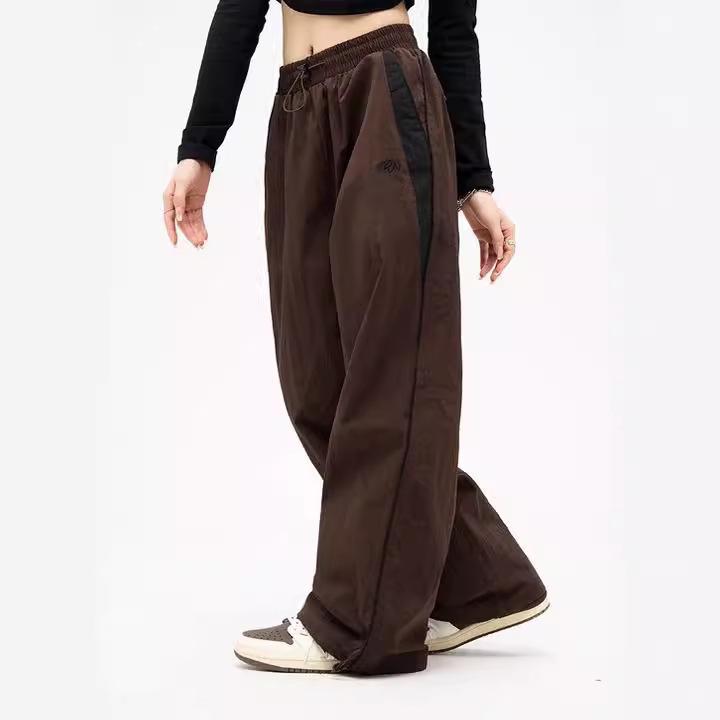 Harajuku Retro Elastic Waist High-Waist Wide-Leg Hip Hop Joggers