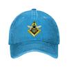 Masonic Bee Square and Compasses Baseball Cap Adjustable Polyester Casual Breathable Sports Hat Adult