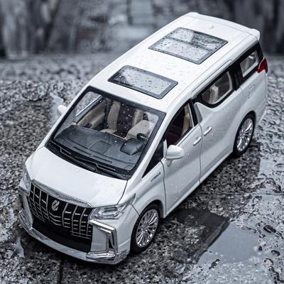 MWLU3 1:24 Toyota Alphard MPV Alloy Metal Diecast Model Car Home Trendy Ornament & Computer Desktop Decoration High Simulation Vehicle