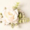 Elegant Boutonniere Flowers Exquisite Wrist Corsage Brooches Wedding Accessories  Groom Attire