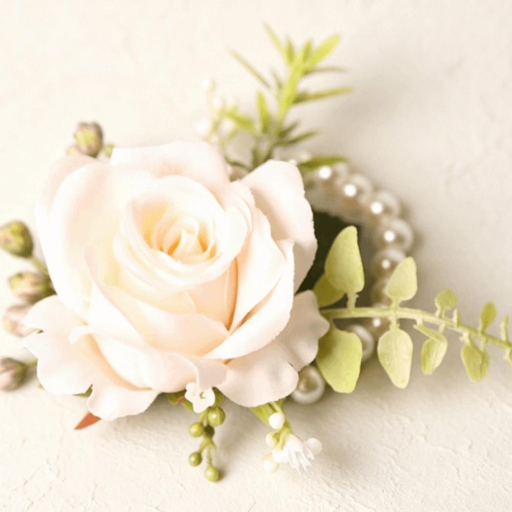 Elegant Boutonniere Flowers Exquisite Wrist Corsage Brooches Wedding Accessories Groom Attire