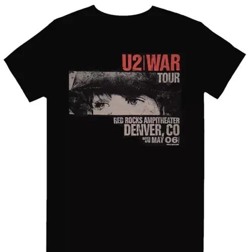 U2 Band War Tour Red Rocks T Shirt Full Size S-5XL XS