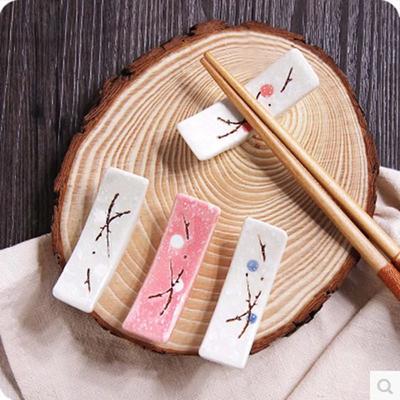 1/4/10 Stück Japanische Pflaumenblüte Keramik Essstäbchenhalter Kreative Küchenutensilien Haushalts-Essstäbchenhalter Pflege-Gadget