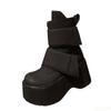 Stivali Corti da Donna Nuovi Autunno Primavera Taglia Piccola Suola Spessa Aumenta Altezza Stature Piccola Suola in Spugna Dimagranti Stivali da Donna
