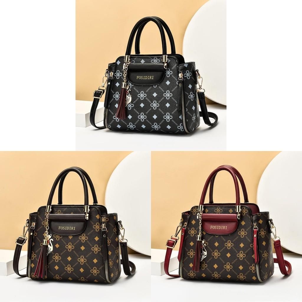 2023 New Style Women's Handbag Large Capacity Shoulder Bag Fashion Street Trend Pu Material Mom Bag