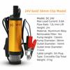 DC 12V/24V Oil Pump Aluminum Alloy Shell Portable Diesel Pump 12L/min Mini Size Submersible Electric for DC 12/24V Car Truck