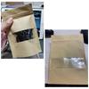 100pcs Kraft Paper Self-supporting Bag Window Visual  Thick Food Self Sealing Bag Moisture-proof Snacks Candy Seal Storage Bag