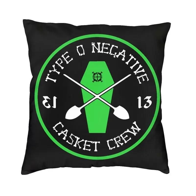 O Type Negative Logo Gothowy Zespół Heavy Metalowy Poszewka na Poduszkę Dwustronny Nadruk Poszewka na Poduszkę Dekoracyjna do Domu