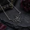 Heart-Shaped Clavicle Chain Drip Oil Pendant - Retro Dark Style Women's Accessory