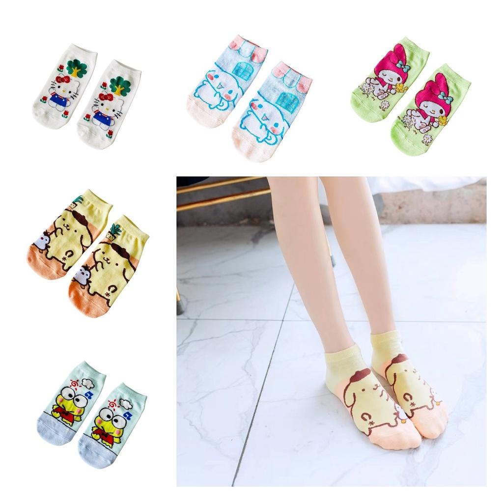 Cute Cartoon Cotton Socks For Girls Breathable And Anti-slip Spring/summer Low Cut Invisible Socks Characters)
