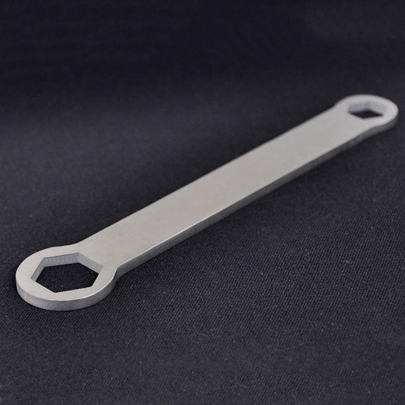 10mm 15mm Caliber Hex Wrench Bike Repair Wrenches Titanium Alloy Hand Tool Length 5.08in Straight / Curved