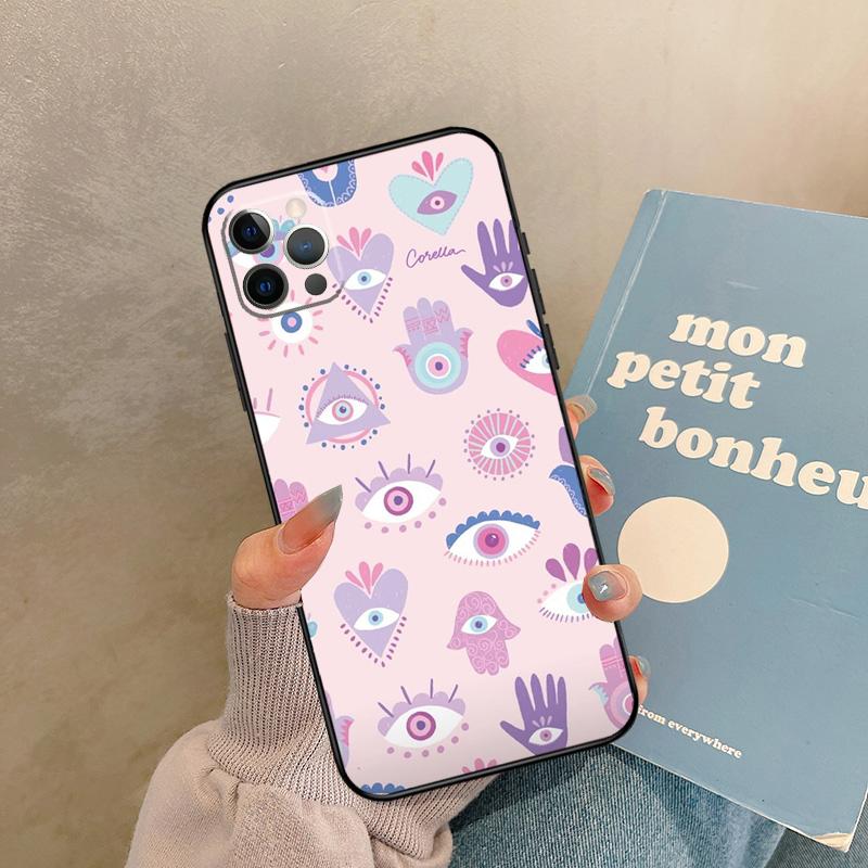 Evil Eye Case For iPhone 17 Air 15 14 13 12 11 16 Pro Max 13 mini XR 15 16 Plus 16e Back Cover Shell