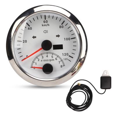 Contachilometri GPS con Tachimetro 8000 Giri/min 85 mm 3 3/8 pollici GPS Speedometer con Luce di Indicazione per Veicolo Marino ATV