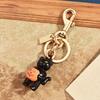 Black Cat With Pumpkin Keyring Alloy Cute Animal Decor For Bags And Keys