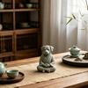 3D-gedruckte meditierende Hundestatue, Niedliche Zen-Welpen-Skulptur, Retro-Schreibtischdekoration für Zuhause & Büro, Einzigartiges Geschenk für Hundeliebhaber