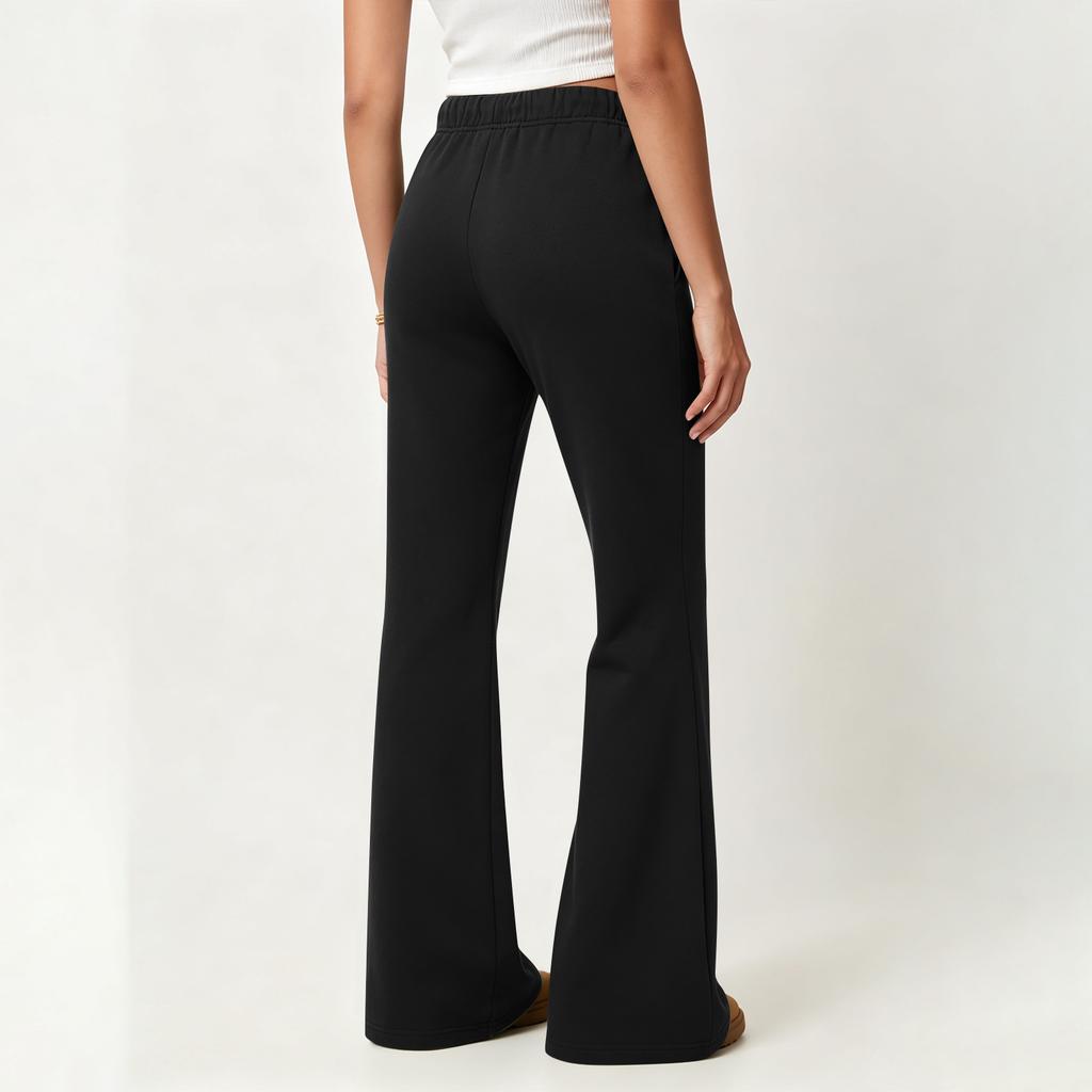 Women's Casual Lined Flared Wide Leg Sweatpants for Jogging and Lounging