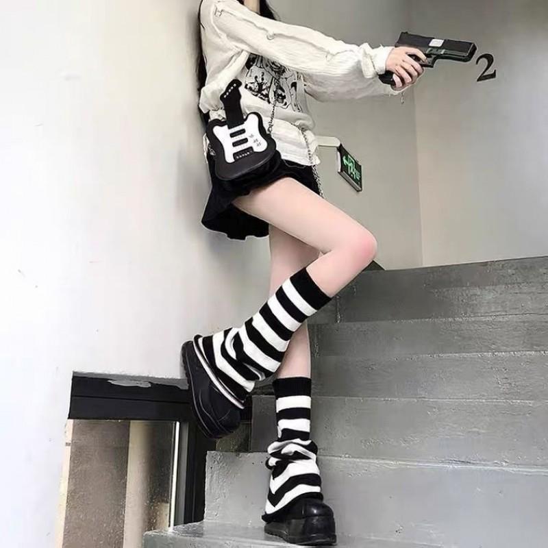 Womens Mid-Calf Knit Leg Warmers Stack Socks Casual Fashion Ribbed Cuffed Sock Covers
