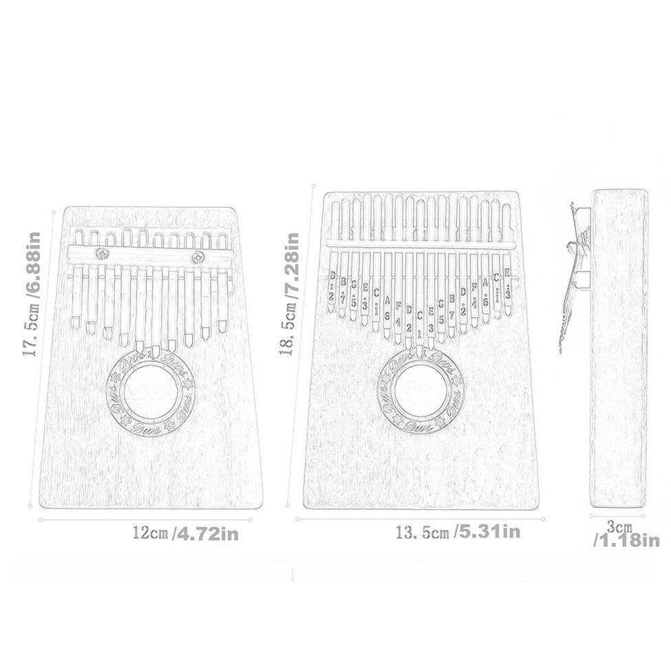 Buy Thumb Piano 17 Sound Finger Piano Wooden Music Learning Veneer