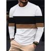 Fashionable Casual Long Sleeved T-shirt Soft Comfortable Vintage Creative Stripe 3d Printed Versatile Loose Men's T-shirt
