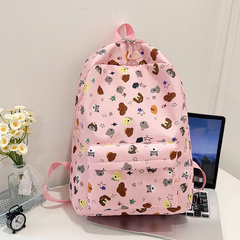 Cute Cartoon Puppy Dog Print Backpack Large-Capacity Casual Student Schoolbag  Delicate Personality Trend Travel Bag Gift