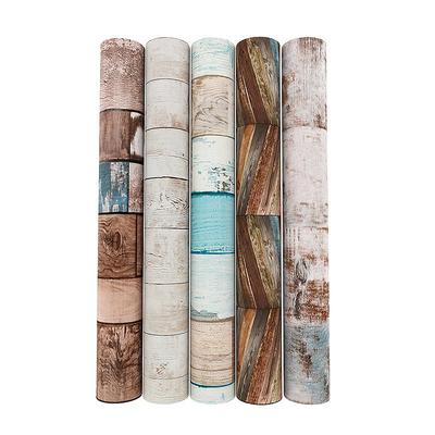 PVC Thickened Vintage 3D Wood Grain Self-adhesive Wallpaper Renovation Stickers Hotel Home Decor