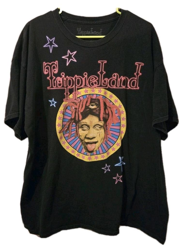 Trippie Redd Trippieland Official Tour Shirt Sz 2XL XXL 2 Sided Black Concert Unisex T-Shirt